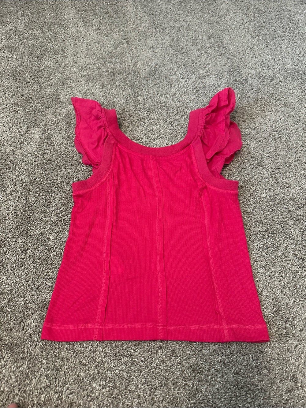 Pilcro Pink Ruffle Tank Top - Picture 2 of 3